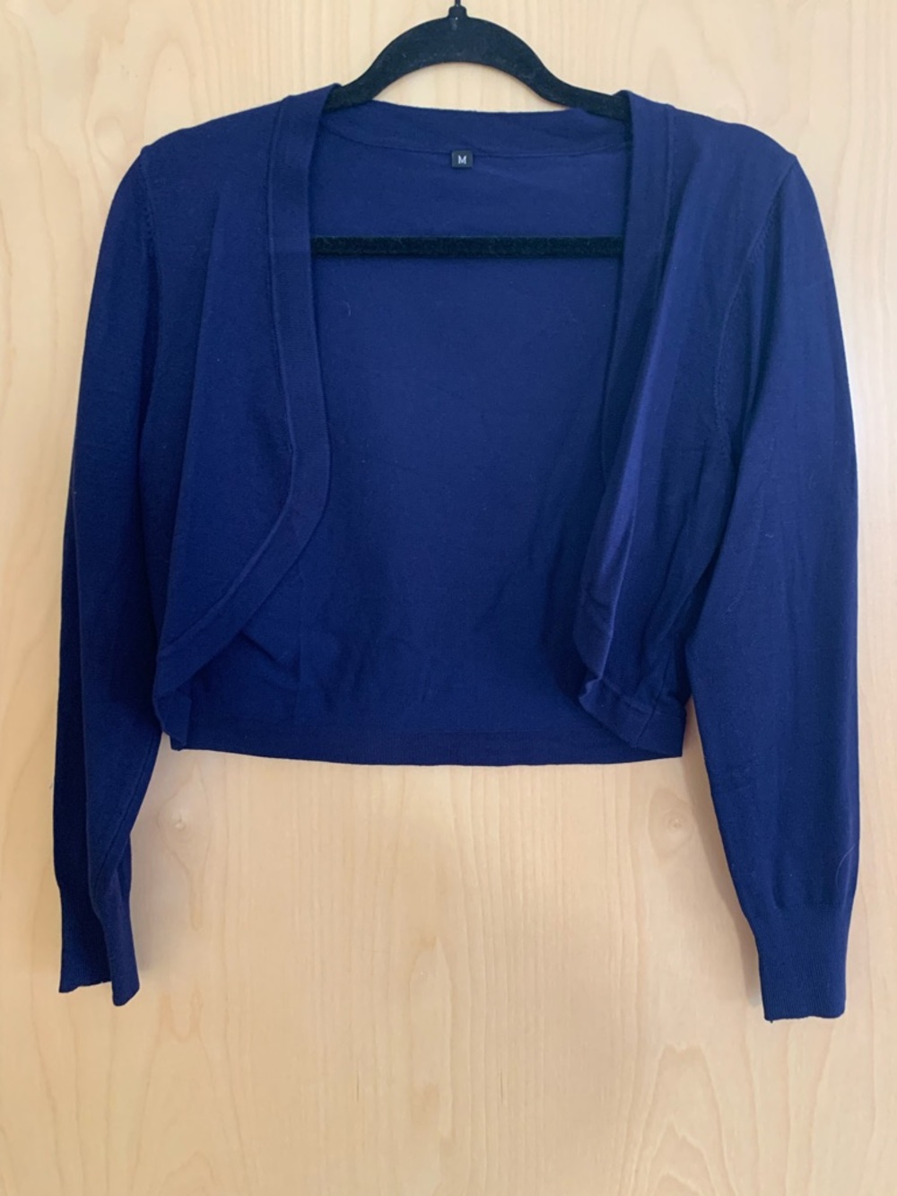 Women’s Cropped Open-Front Sweater Shrug - Navy